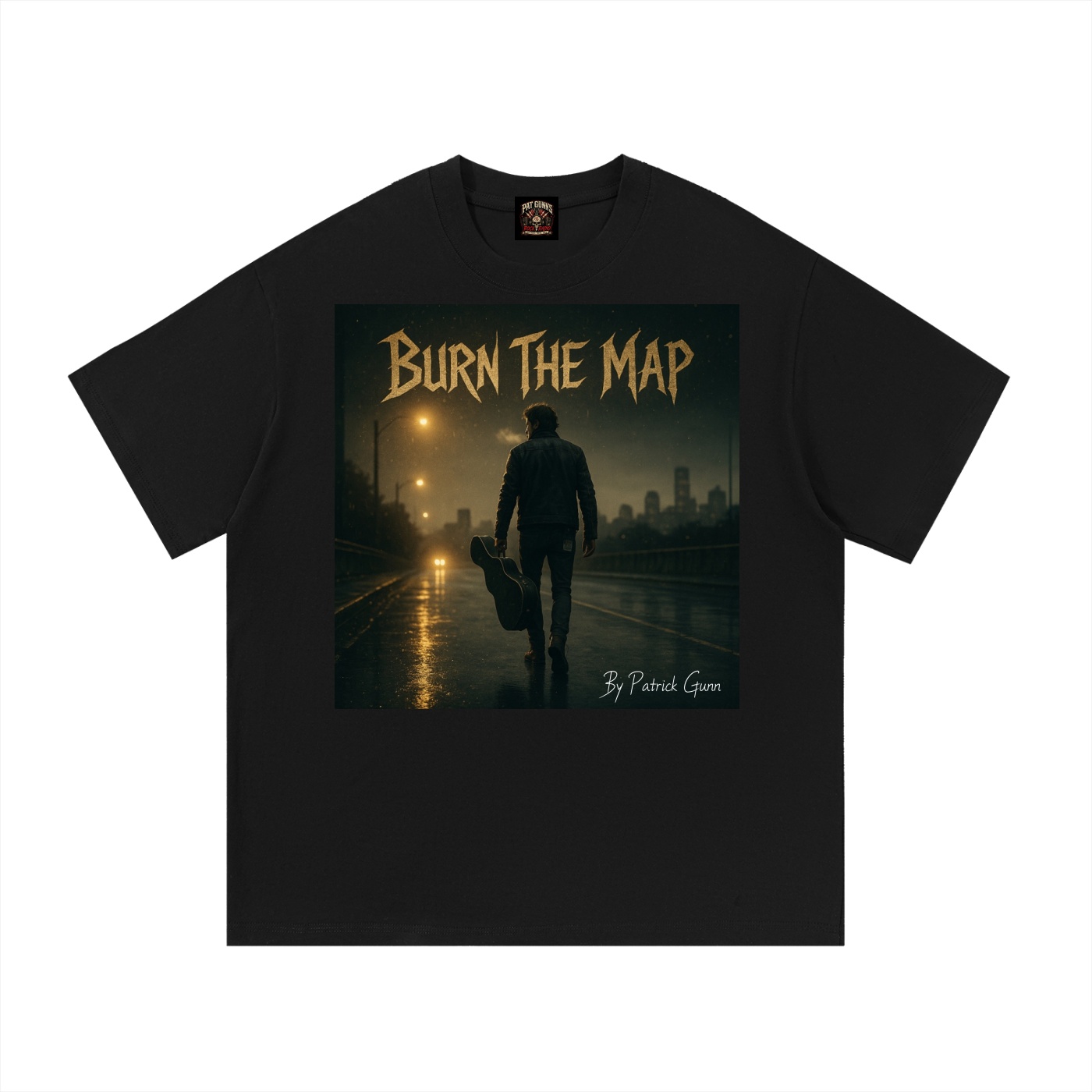 Burn The Map Album Front & Back-Patch Essential Cotton T-Shirt