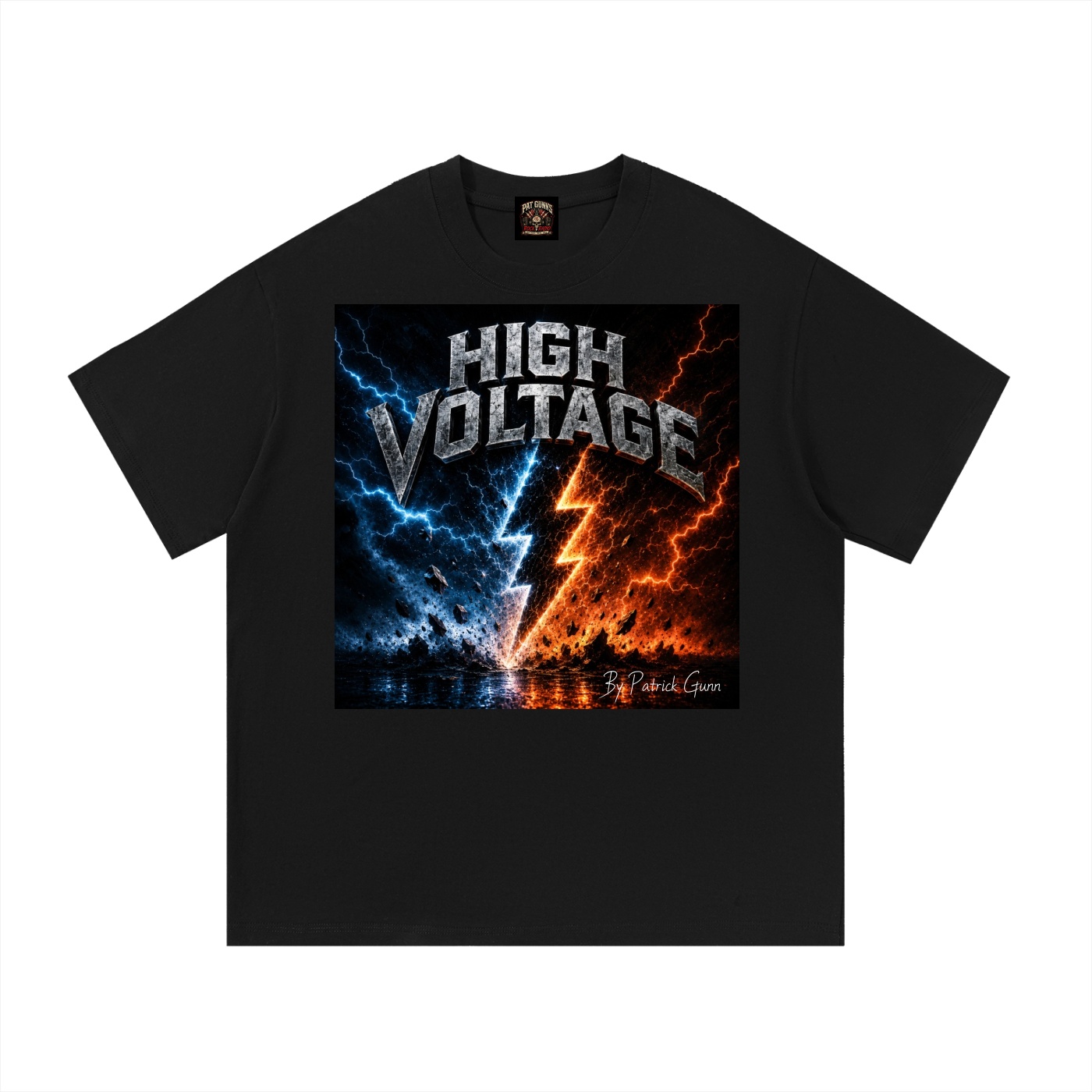 High Voltage Album Front & Back-Patch Essential Cotton T-Shirt